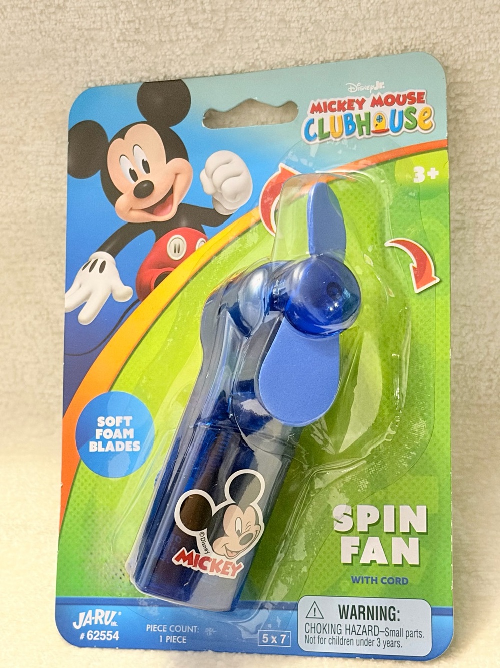 Disney Mickey Mouse Clubhouse Handheld Spin Fan in Blue